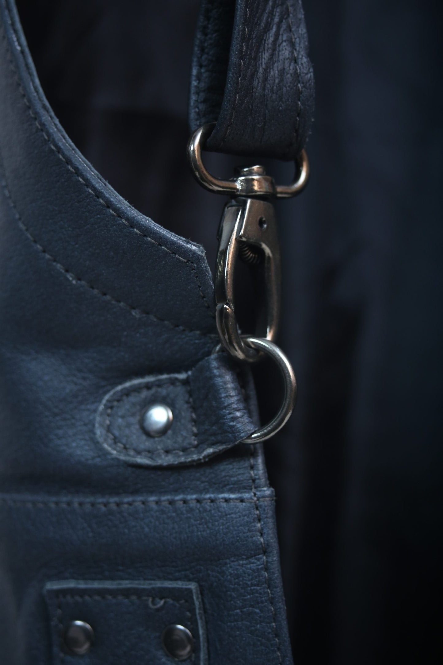 Premium Leather Black Apron GRILL/BBQ