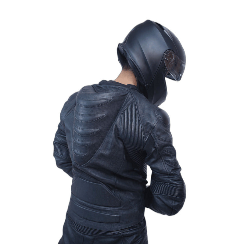 Kangaroo Premium Black 2-Piece MC Leather Suits