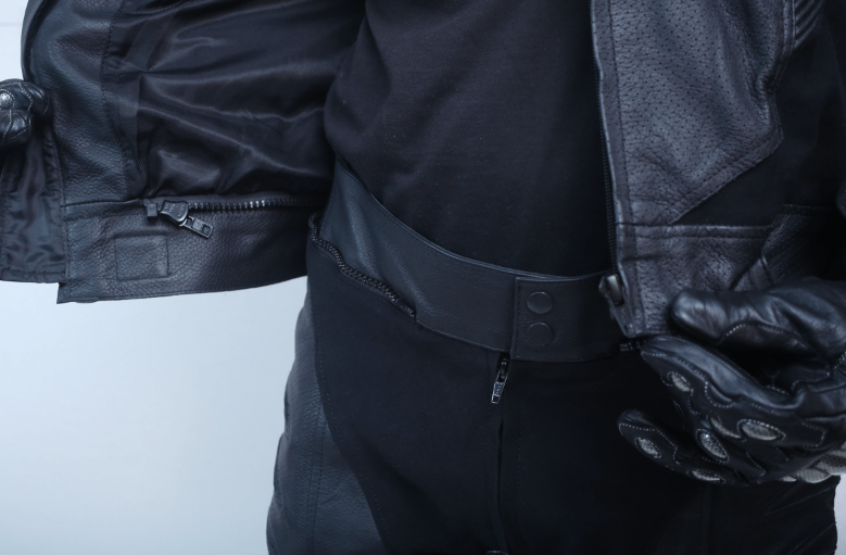Kangaroo Premium Black 2-Piece MC Leather Suits