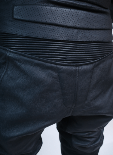 Kangaroo Premium Black 2-Piece MC Leather Suits