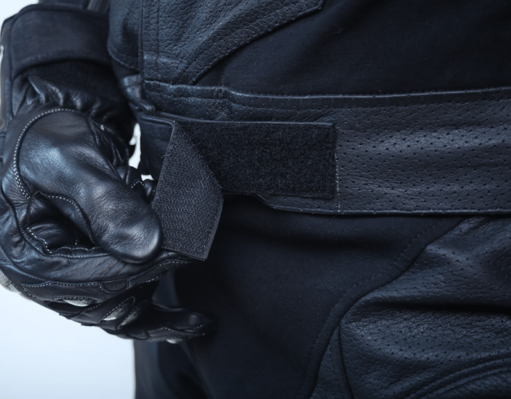 Kangaroo Premium Black One-Piece MC Leather Suit