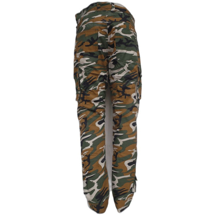 MC Pants DENIM CAMO GREEN SIDE POCKET WP