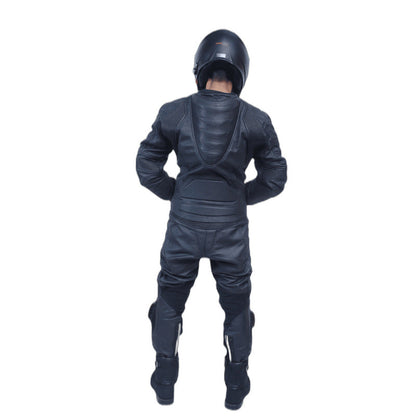 Kangaroo Premium Black 2-Piece MC Leather Suits