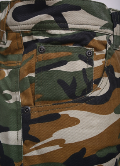 MC Pants DENIM CAMO GREEN SIDE POCKET WP